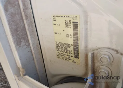 2011 Nissan Maxima 3.5 Sv из США, поврежденный, VIN 1N4AA5AP4BC837898